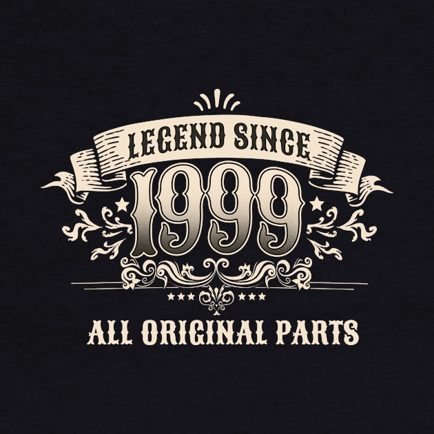 Retro Vintage Birthday Legend Since 1999 All Original Parts by star trek fanart and more